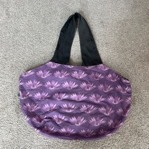 Purple Lotus Women's Yoga/Pilates Cloth Tote Bag, No Closure,Wide Strap,Gym Bag